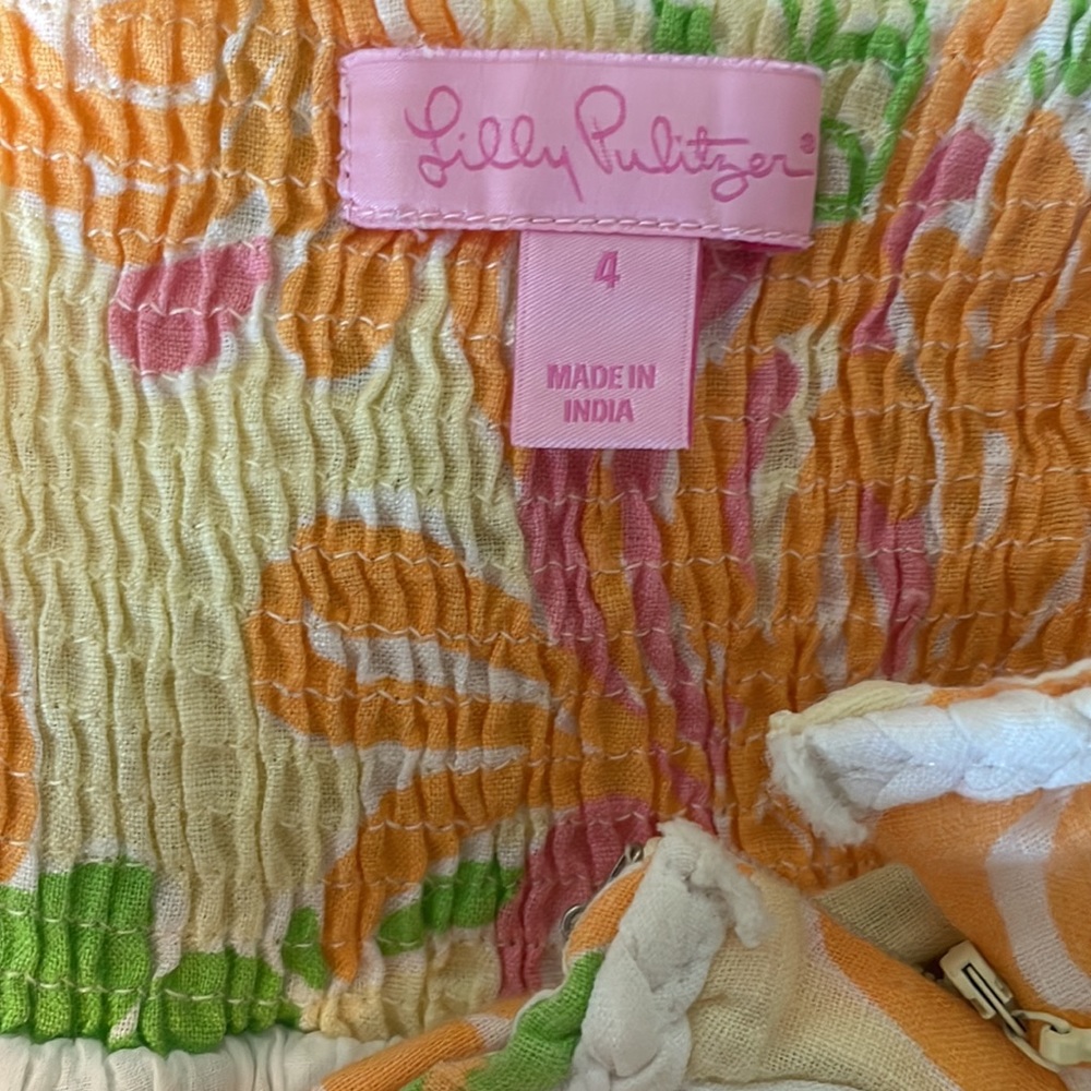 Lilly Pulitzer Spaghetti Strap Dress size 4 - Picture 3 of 4